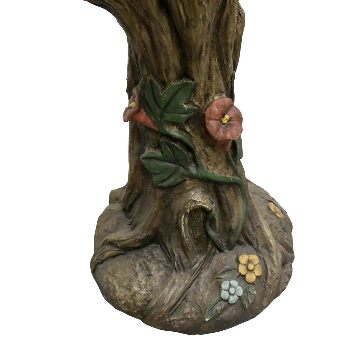 SunJet 25 Inch Heigh WoodLook Concrete Bird Bath with Decorative Faux Bird birdbath Rustic and LongLasting Design Enhances Garden Patio Yard Lawn Decor - Image 11