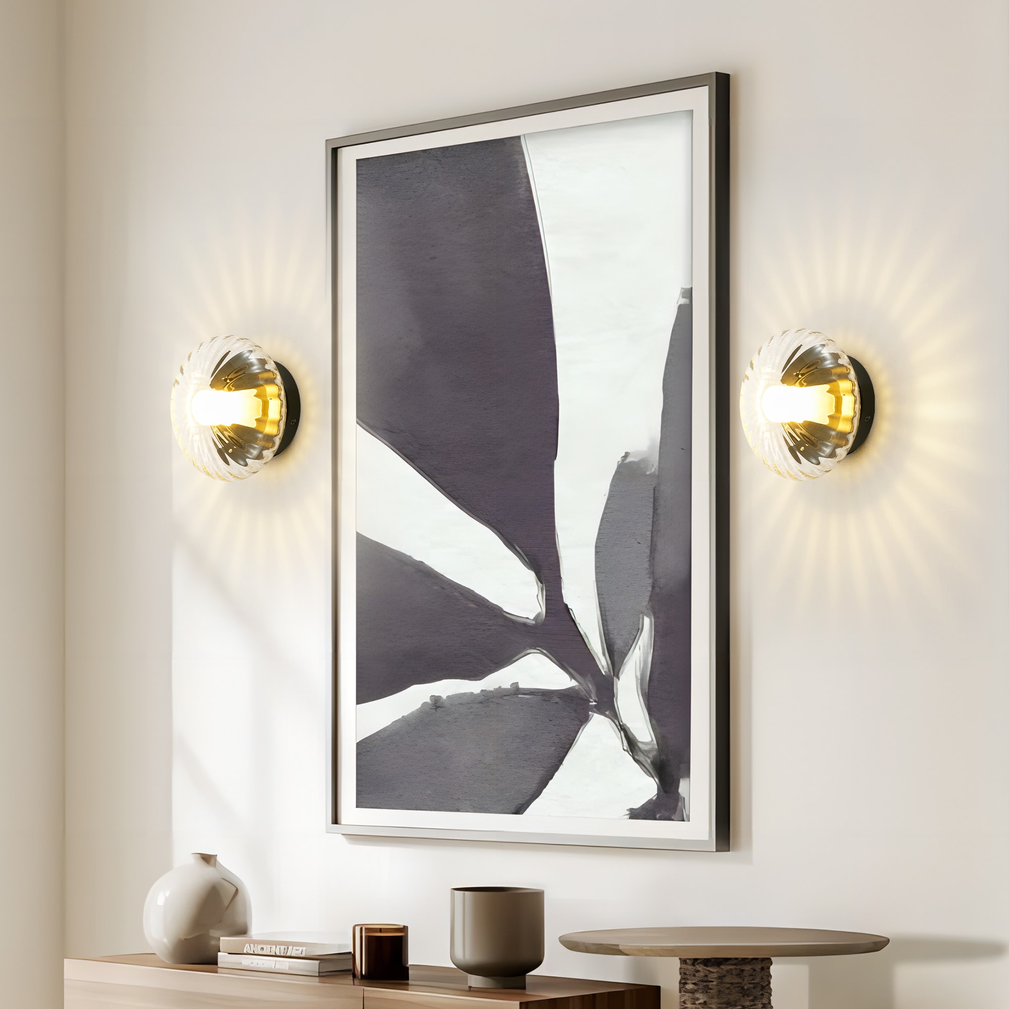 Rennnsan Croyle 7.1-in W 1 -Light Matte Black Hardwired Damp rated Wall Sconce - Image 4
