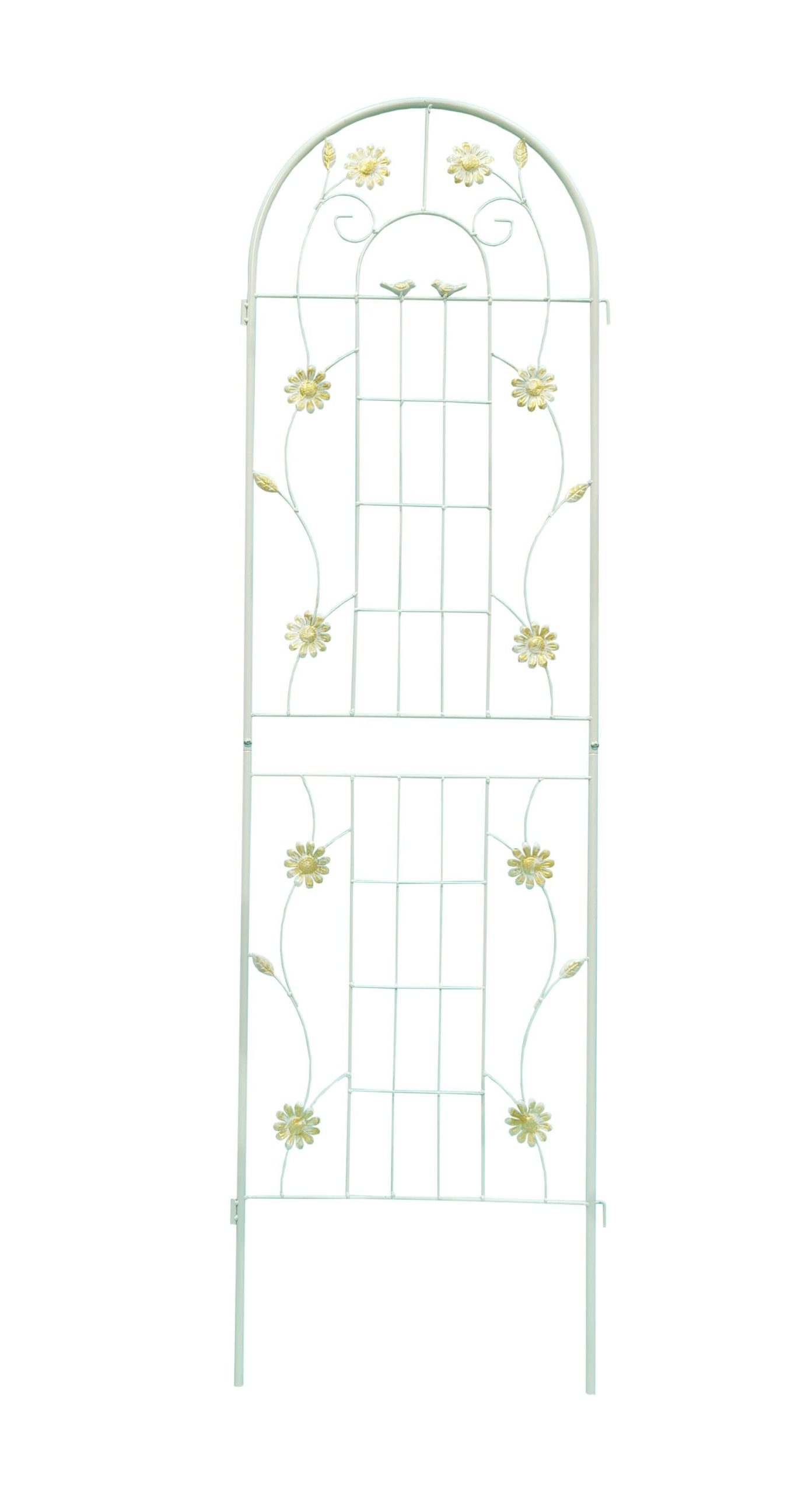 Aoibox 4 Pack Metal Garden Trellis 71 inch High 19.7 inch Wide Rustproof Outdoor Trellis for Climbing Plants Flower Support Cream White - Image 11