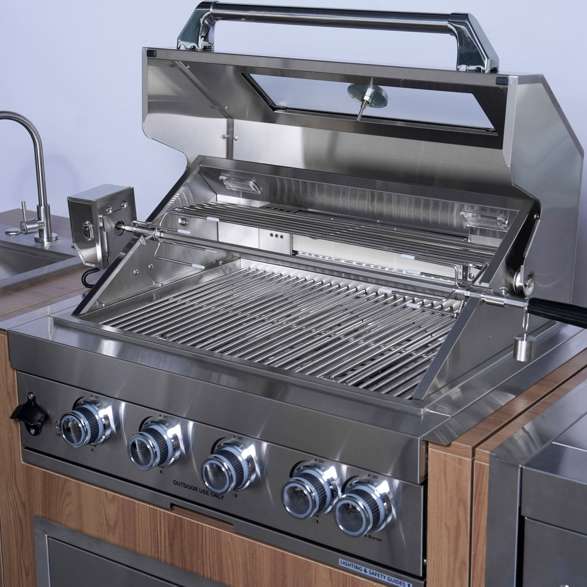 Mondawe 95-in W Modular Outdoor Kitchen Cabinet Set with Grill with 2 -Burners Gas Grill, Stainless steel - Image 7
