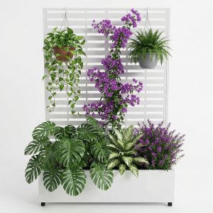 Garvee 70.1x45x15in Metal Planter Box with Trellis Raised Garden Bed for Patio Outdoor Privacy Planters with Drainage Holes for Climbing Plants Flowers Vegetables Vines