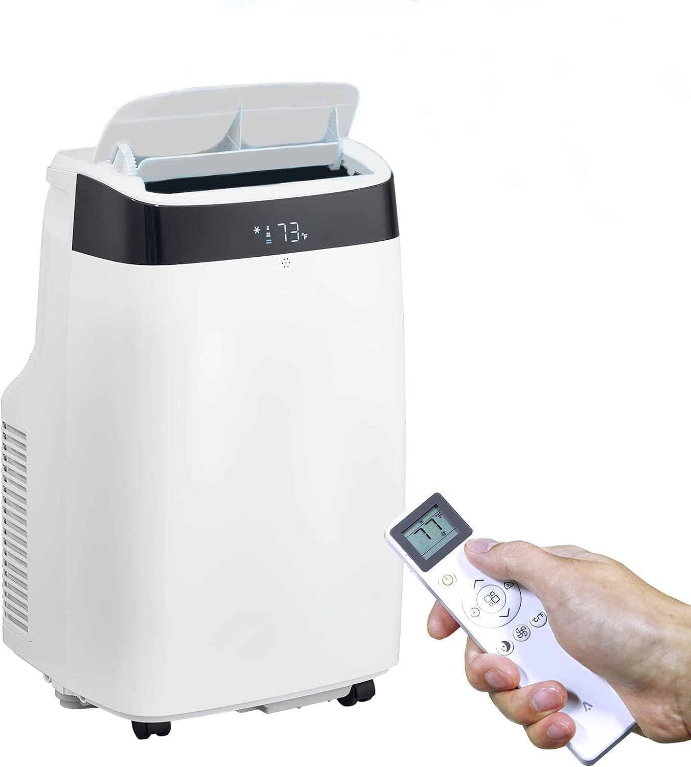 IdealHouse 10000 Btu Portable Air Conditioner Cools Up to 450 Sq. Ft Portable AC Unit Stand AC Units for Room with Dehumidifier and Fan Quiet Operation Remote Control 24 Hours Timer