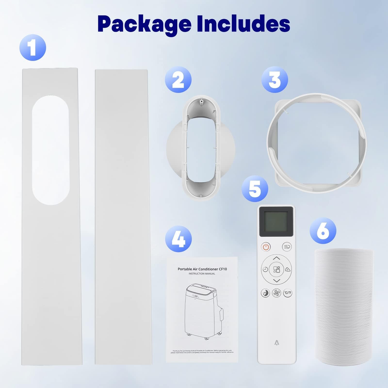 IdealHouse 10000 Btu Portable Air Conditioner Cools Up to 450 Sq. Ft Portable AC Unit Stand AC Units for Room with Dehumidifier and Fan Quiet Operation Remote Control 24 Hours Timer - Image 7