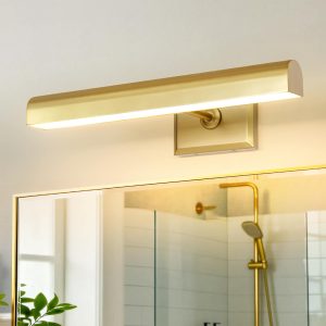 Rennnsan Quitman 18-in 1 Light Brass Integrated LED Modern/contemporary Bathroom Vanity light bar