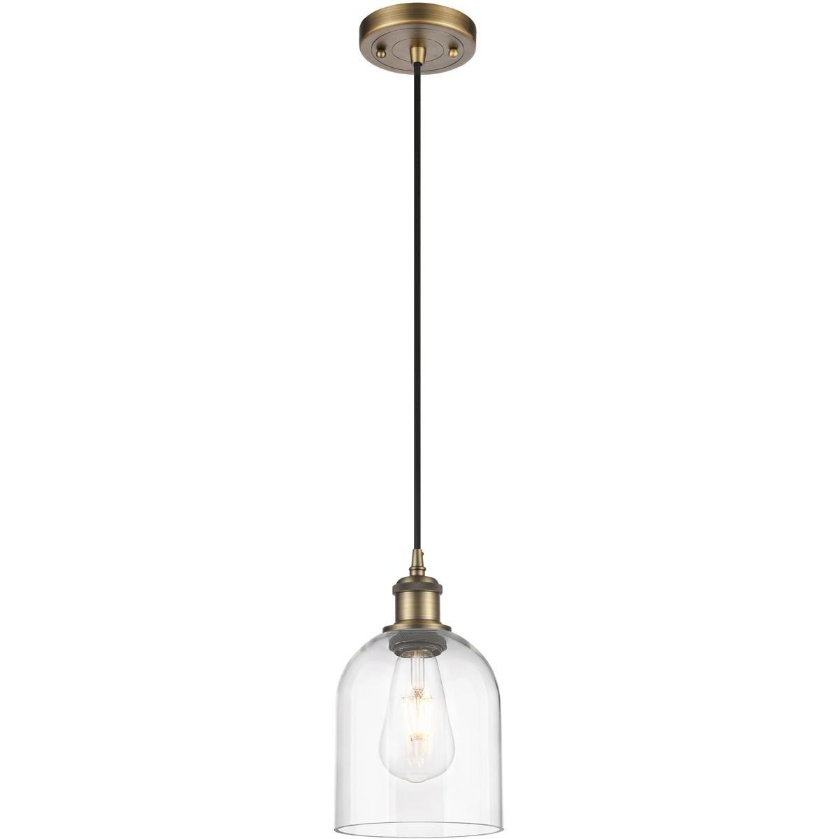 Innovations Lighting 516-1P-BB-G558-6CL Ballston Bella Mini Pendant Brushed Brass