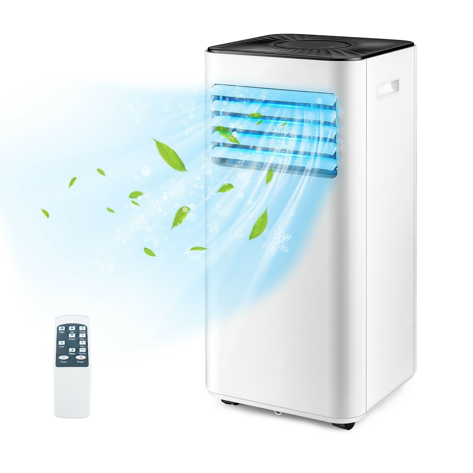 Slickblue 6000 BTU DOE (120V) White Single Hose Portable Air Conditioner for Bedroom Living Room Kitchen Cools 300 Sq Ft - Image 4