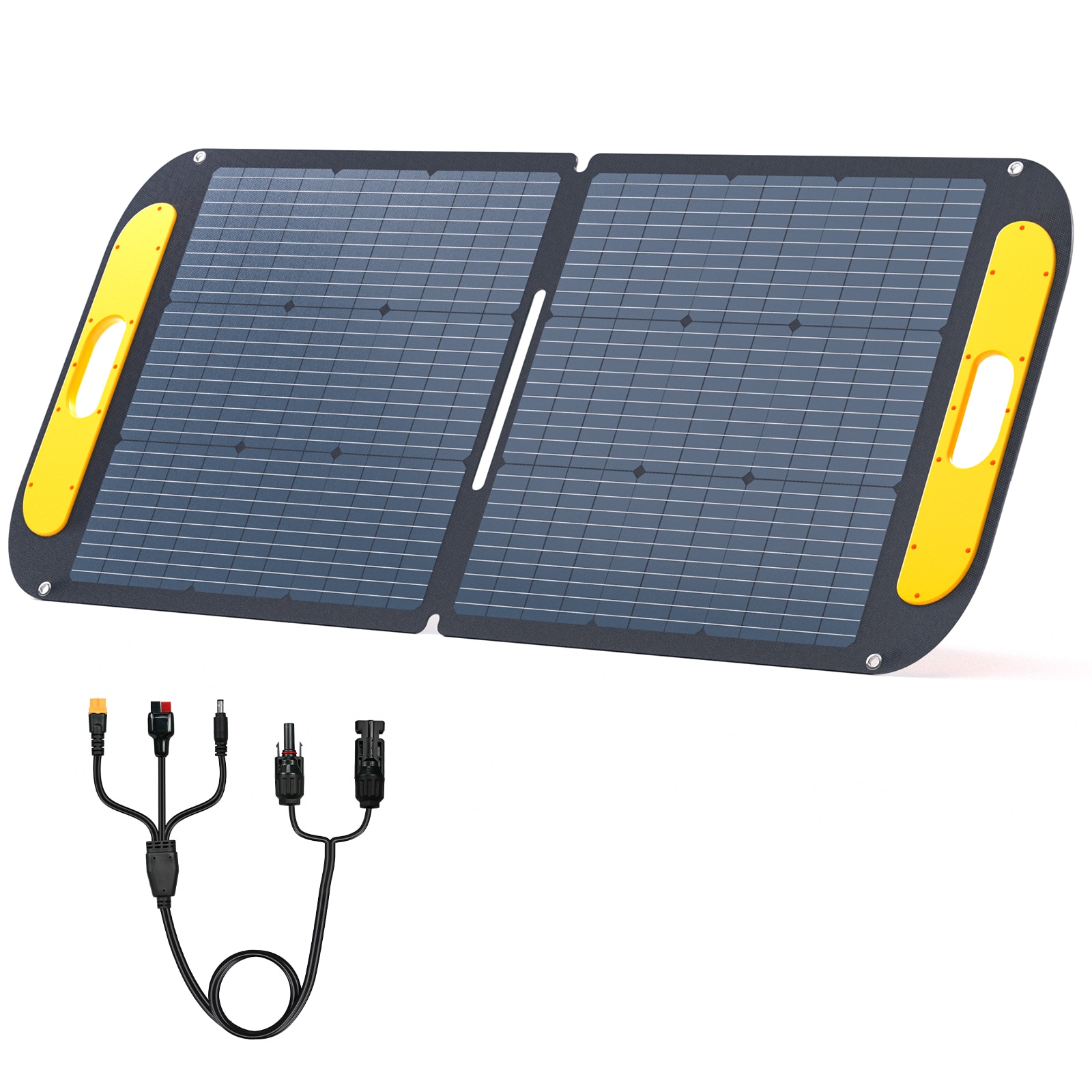 VTOMAN Portable Solar Panel for Solar Generator 110W 19V Folding Solar Charger with 23 Percent Efficiency IP67 Waterproof and Adjustable Kickstands Design for Camping RV Outdoor Adventures Model VS110