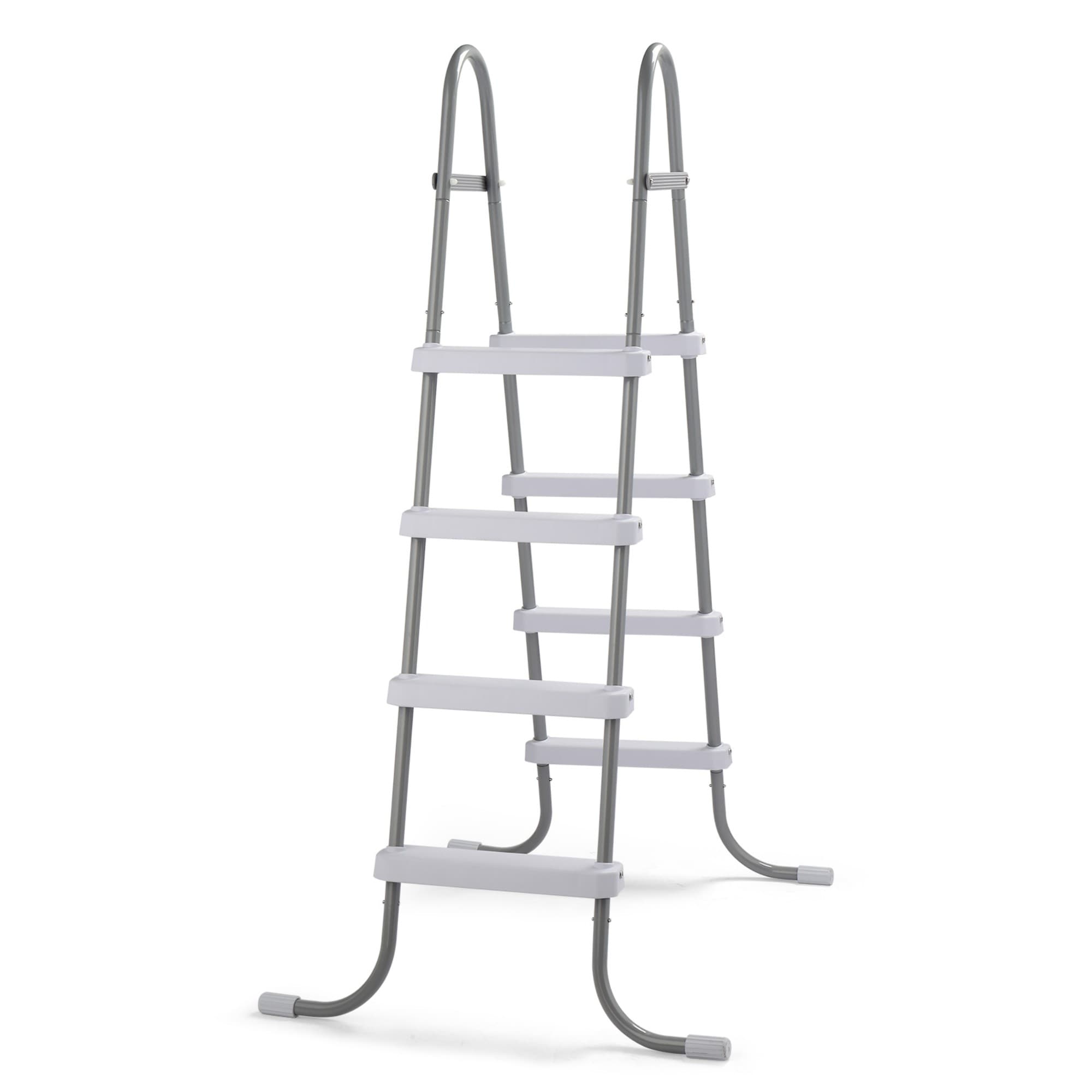 Wudkey 4 Step 52in Pool Ladder Iron Grey Frame White Steps