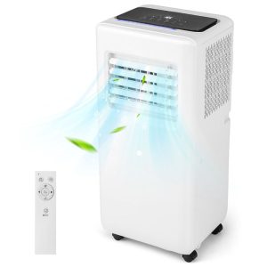JUSHUA 8000 BTU Portable Air Conditioner with Remote Control and LED Digital Display