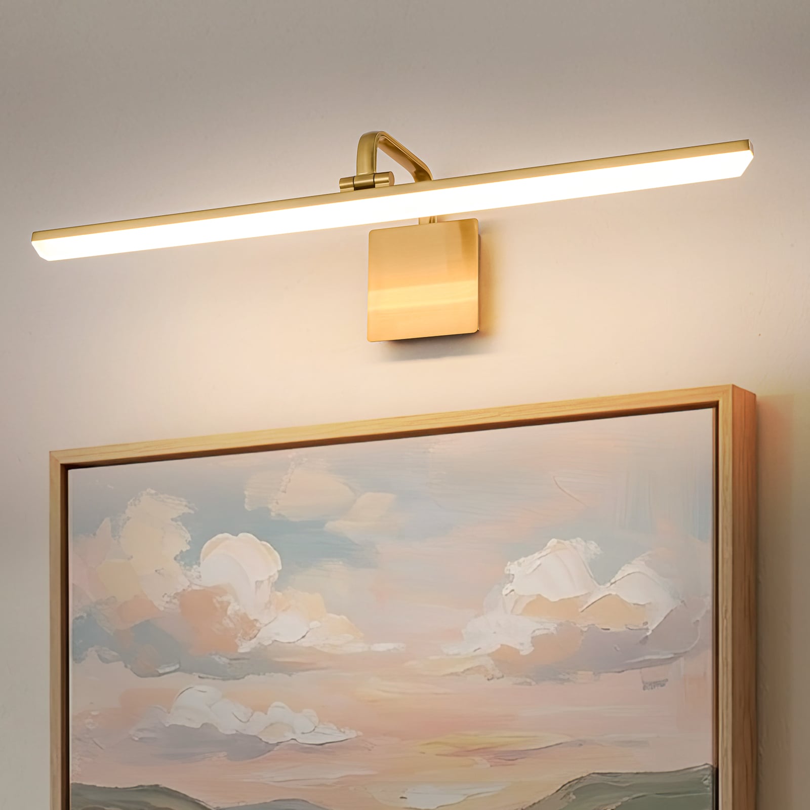 Zicbol 31.5-in 1 Light Brushed Gold Integrated LED Modern/contemporary Bathroom Vanity light bar - Image 3
