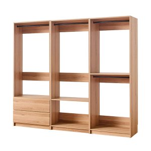 Klair Living Prosper 31.4-in to 94.2-in W Walk-in Portable closet Oak Solid Shelving Wood Closet System