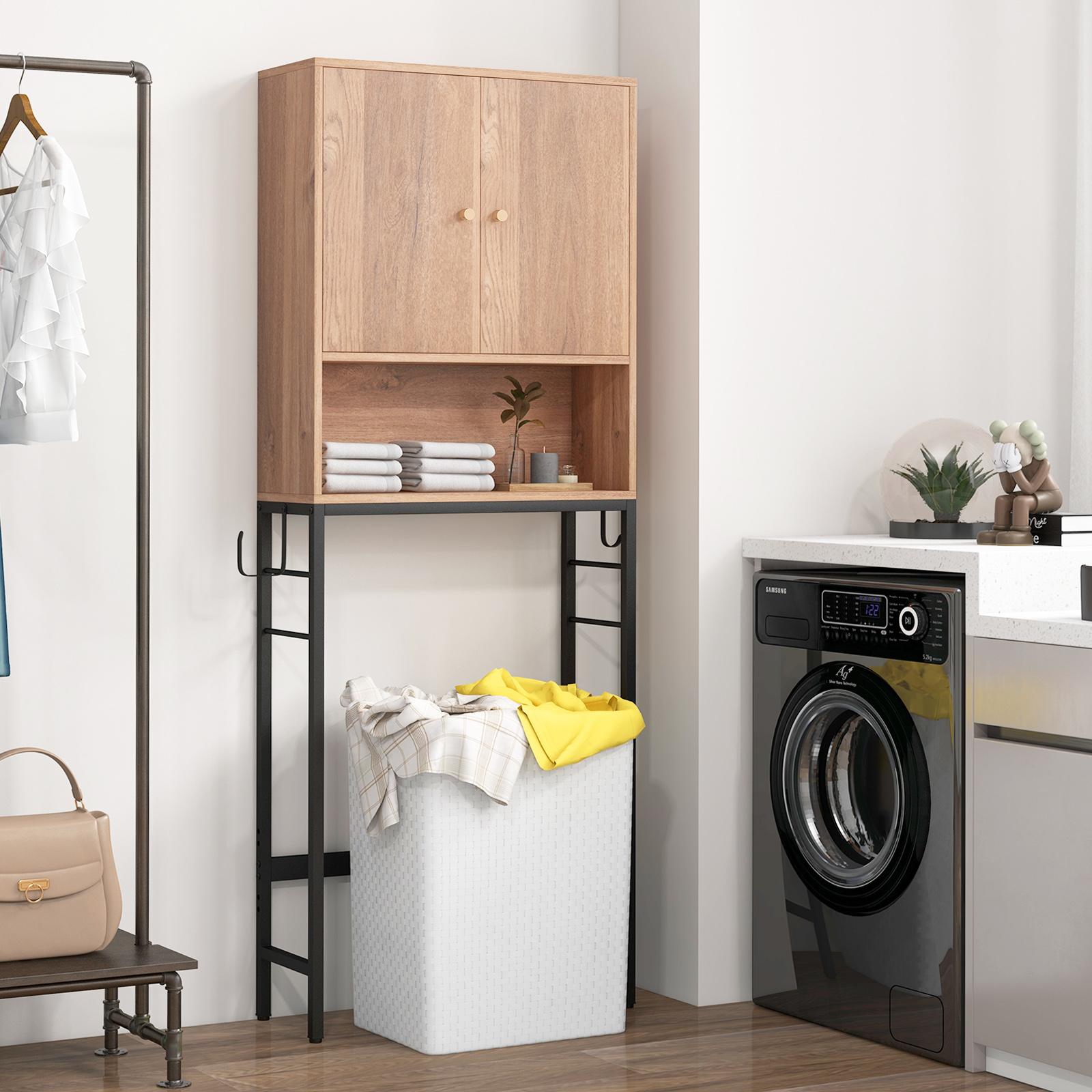 BABOOM 25-in x 65-in x 9-in Over The Toilet Storage Cabinet with 2 Doors and Adjustable Shelf - Image 2