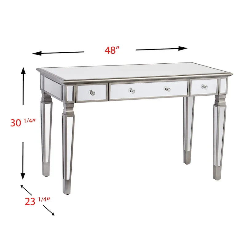 SEI Furniture Wheaton Glamorous Mirror Writing Desk - Image 6