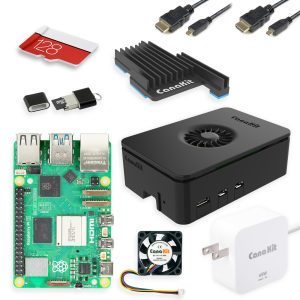 CanaKit Raspberry Pi 5 Starter Kit PRO - Turbine Black (128GB Edition) (4GB RAM)