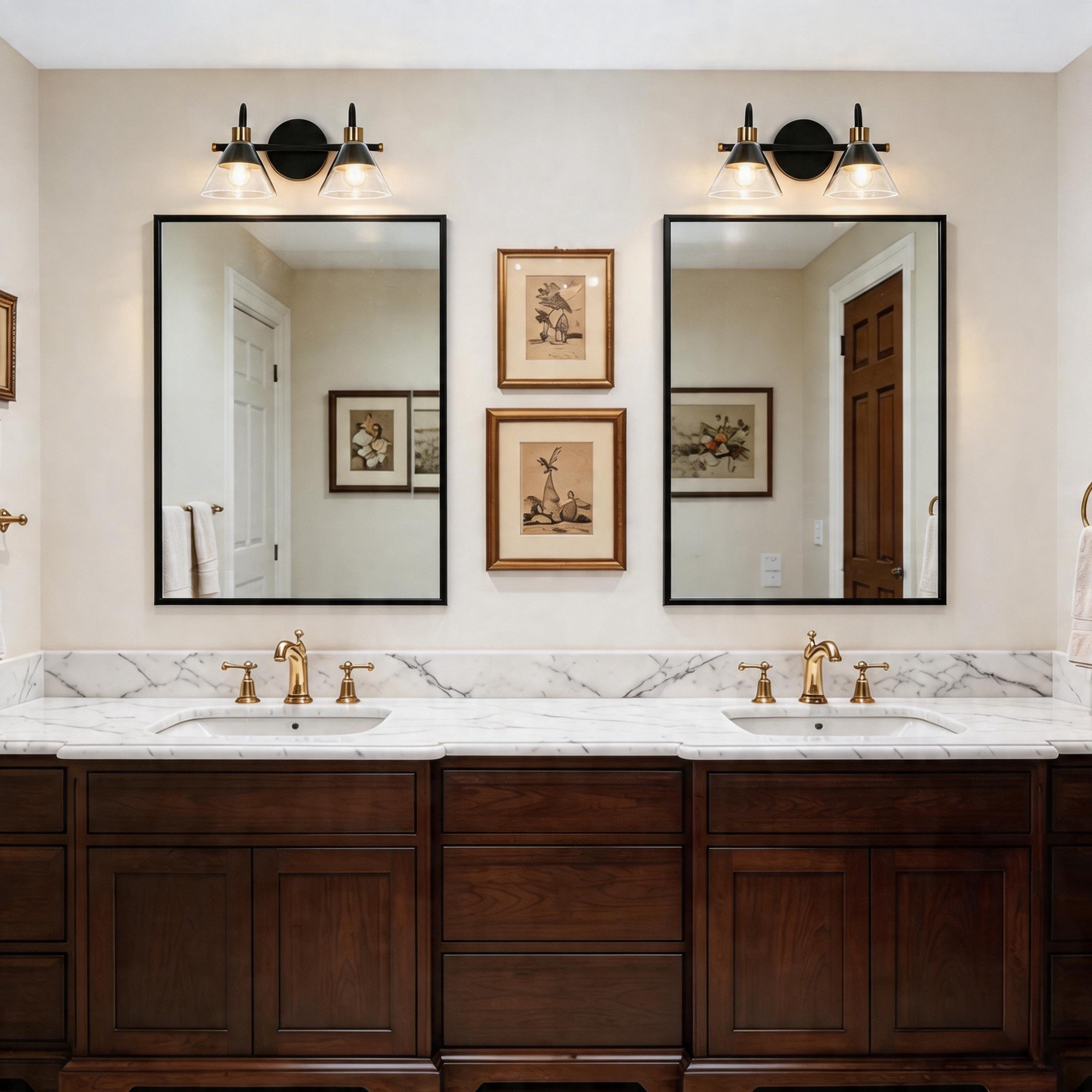 Uolfin 13.8-in 2 Light Black Modern/contemporary Bathroom Ambient - Image 9