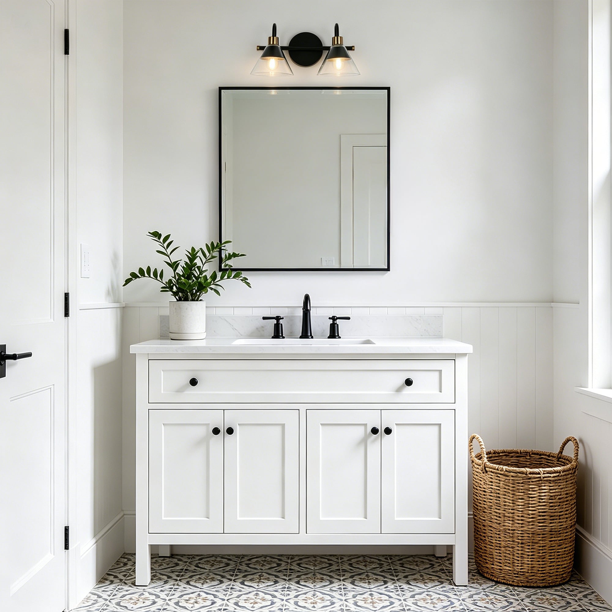 Uolfin 13.8-in 2 Light Black Modern/contemporary Bathroom Ambient - Image 8