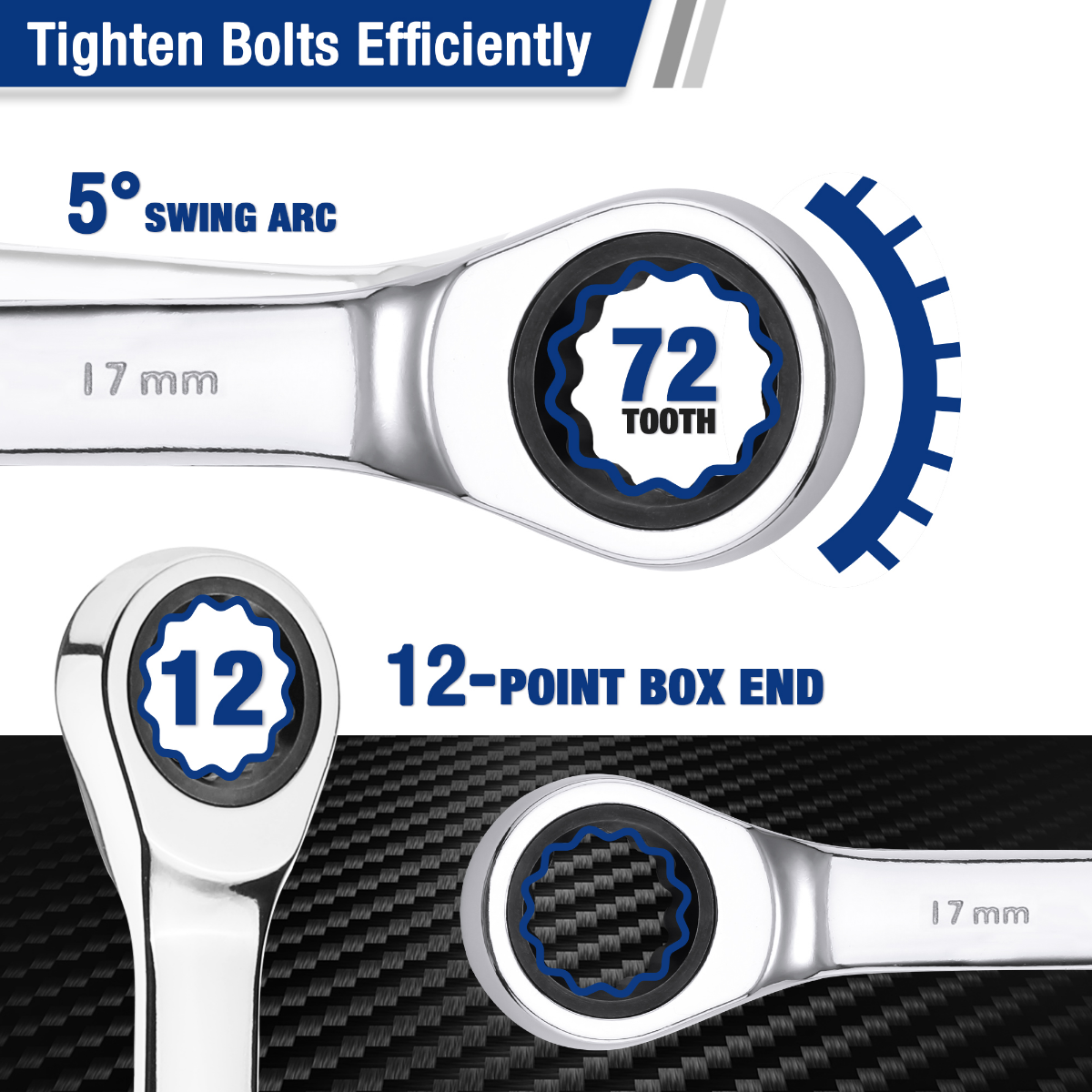 WORKPRO 22-Piece Regular Ratcheting Combination Wrench Set - Image 4