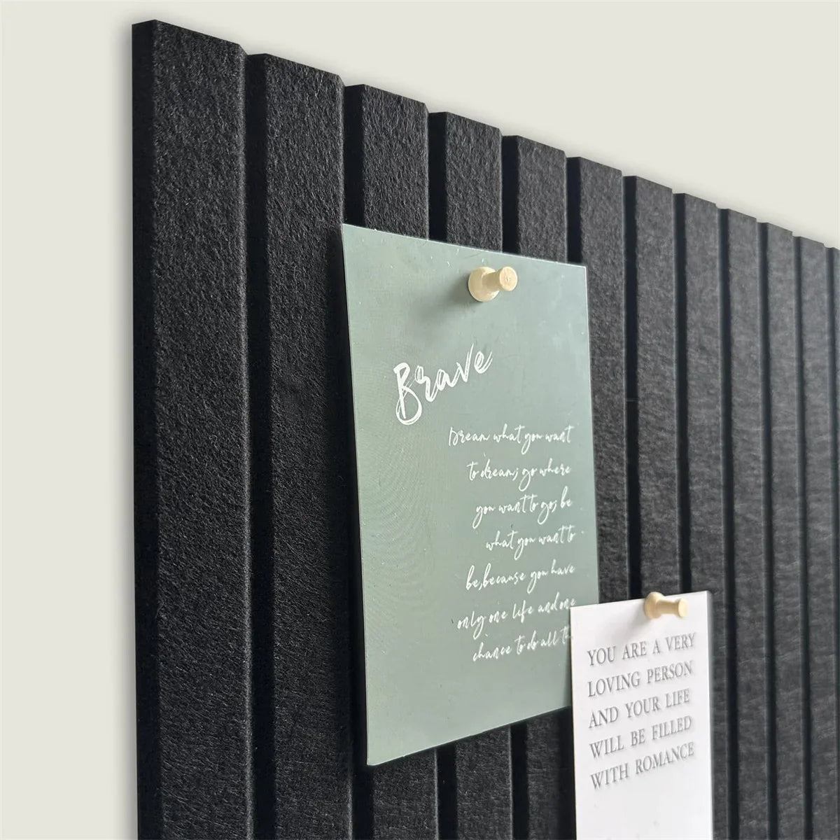 6-Piece Office Wall Board Set in Black Felt - Image 2