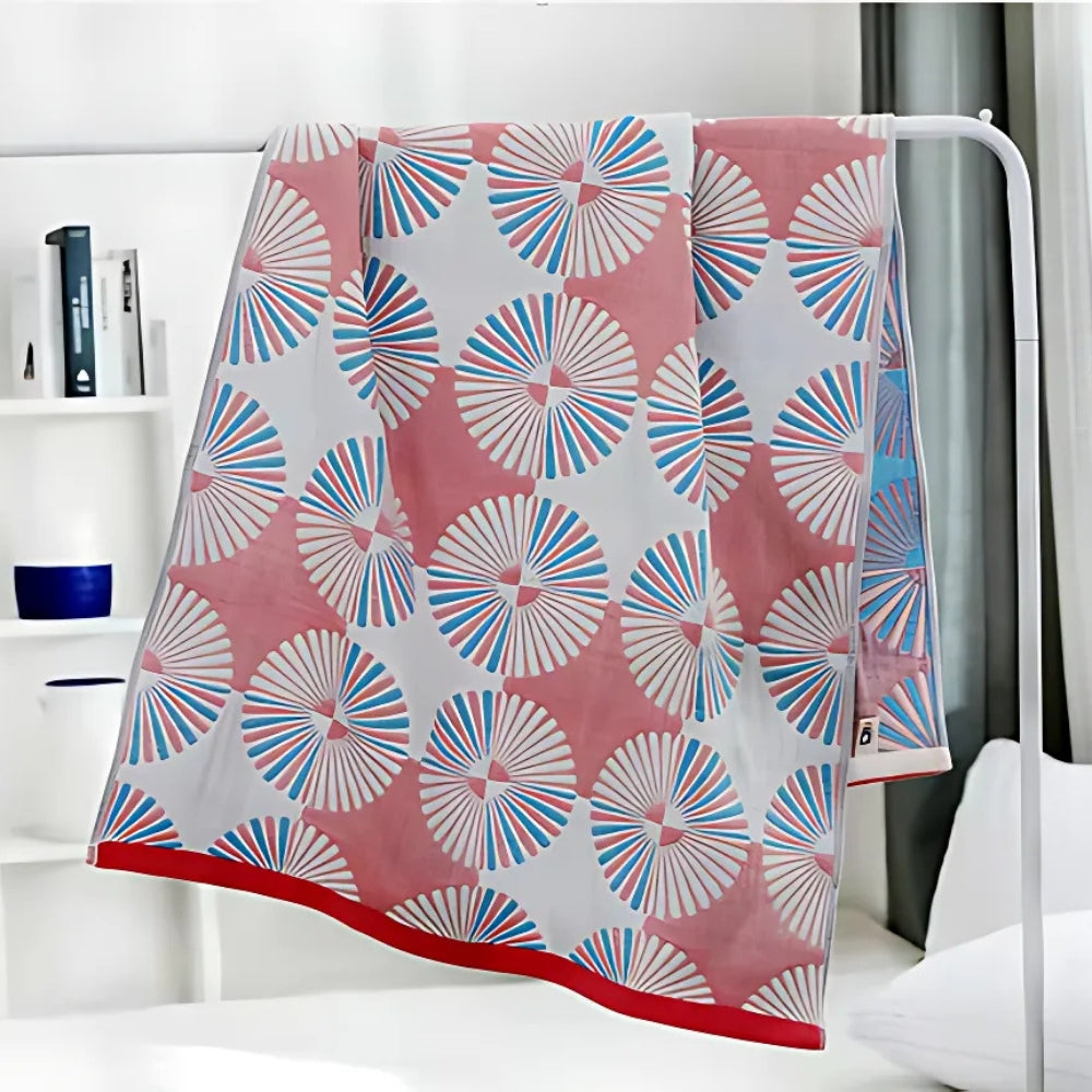 Bath Towel 100% Cotton Jacquard Floral - Image 2