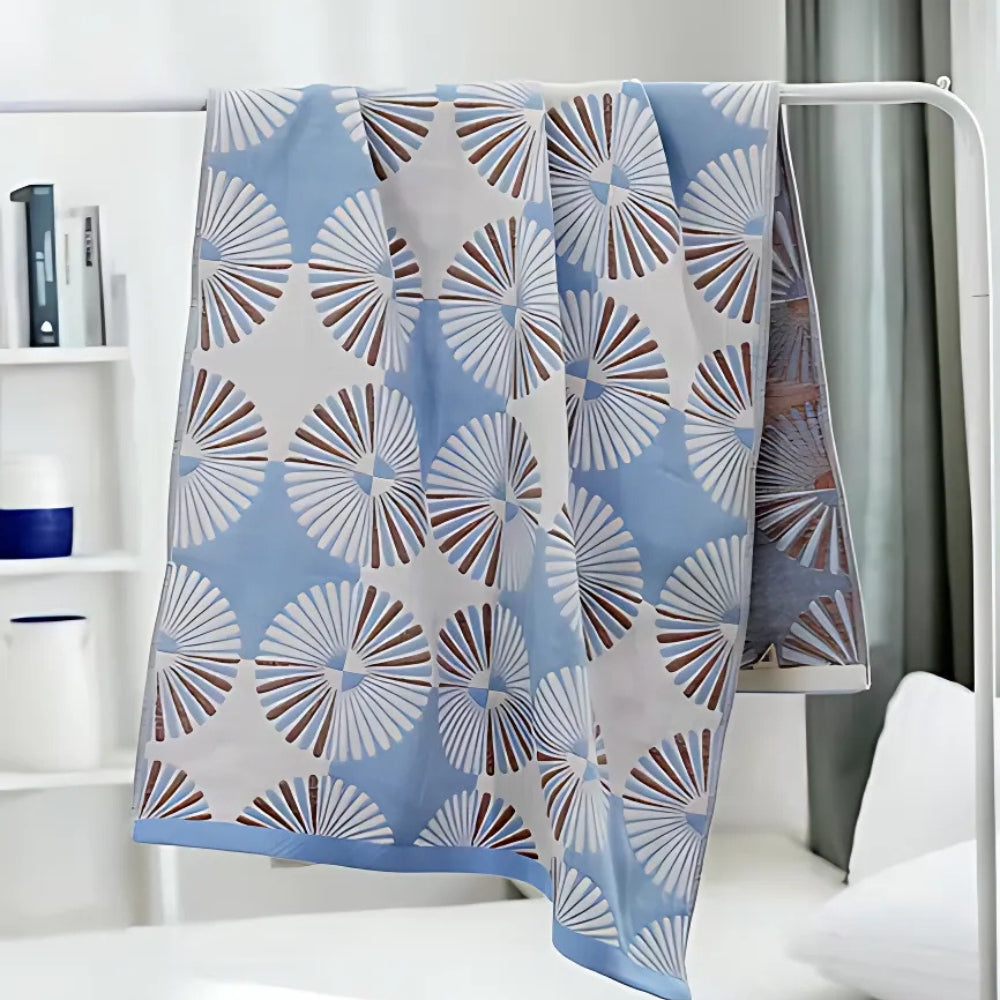 Bath Towel 100% Cotton Jacquard Floral - Image 3