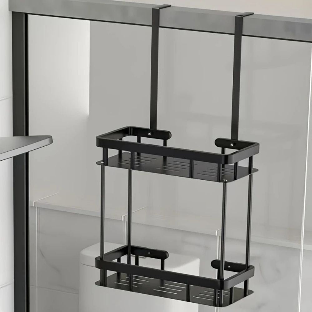 Bathroom Caddy Rack Wall-Mounted No-Drill Single Or Double Layer - Image 2