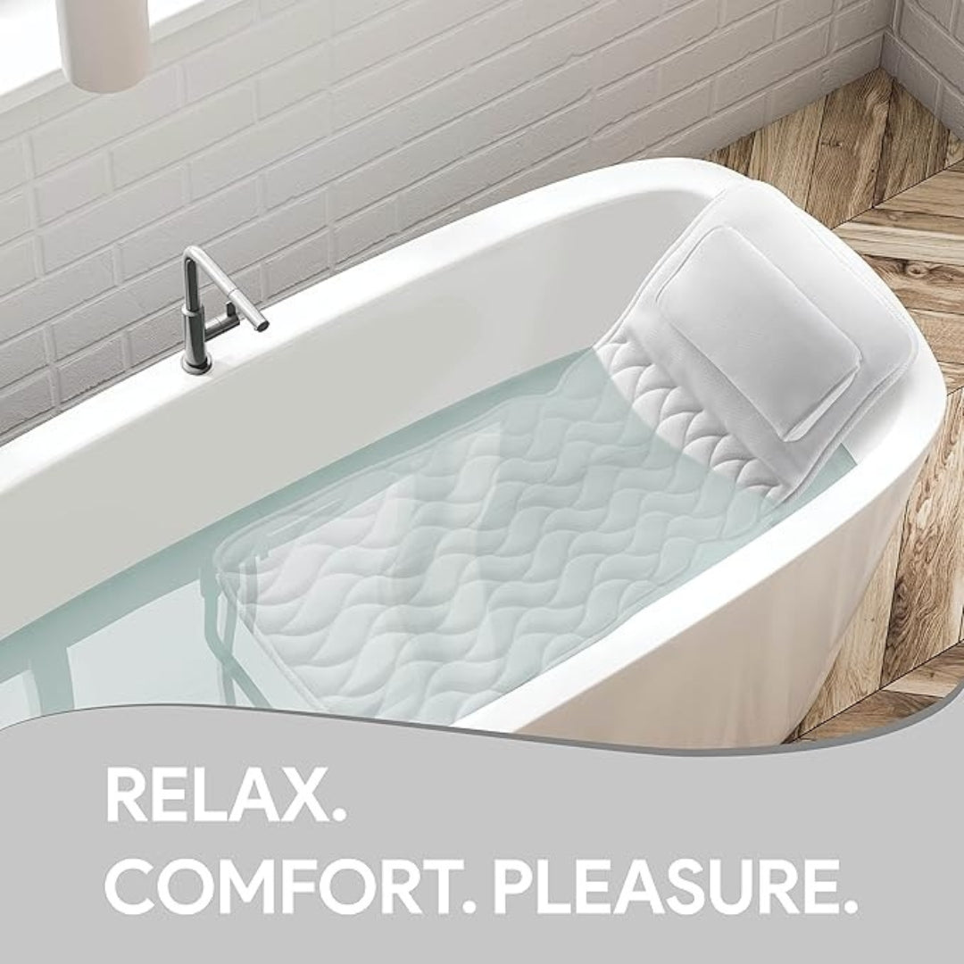 Bathtub Pillow Ergonomic Full-Body Breathable Mesh & Quick-Dry - Image 2
