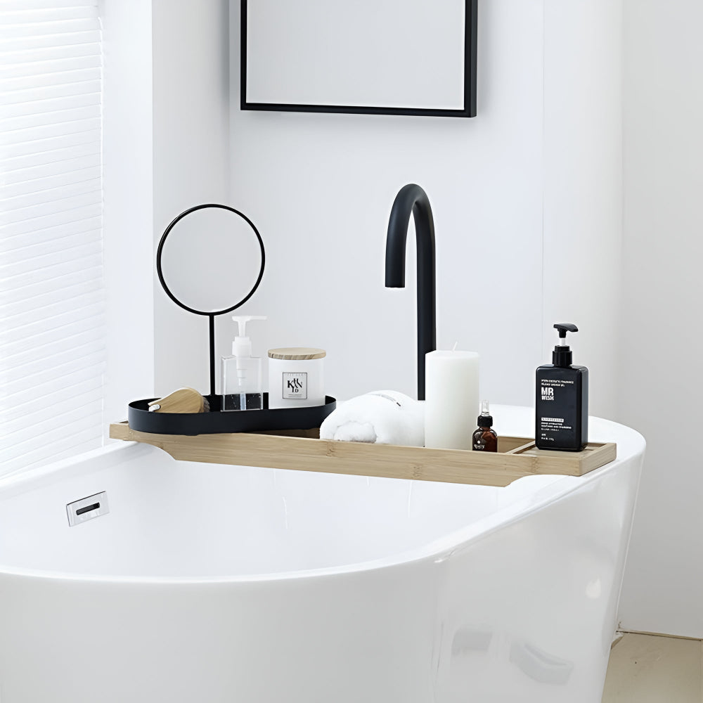 Beauty Organizer Tray Removable Mirror & Metal Base - Image 6