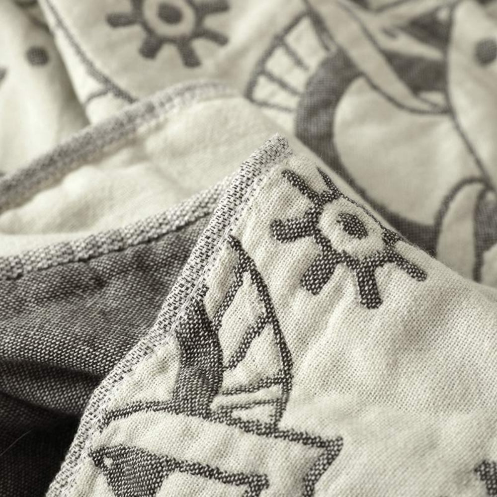 Blanket 100% Cotton Reversible Mandala Print - Image 3