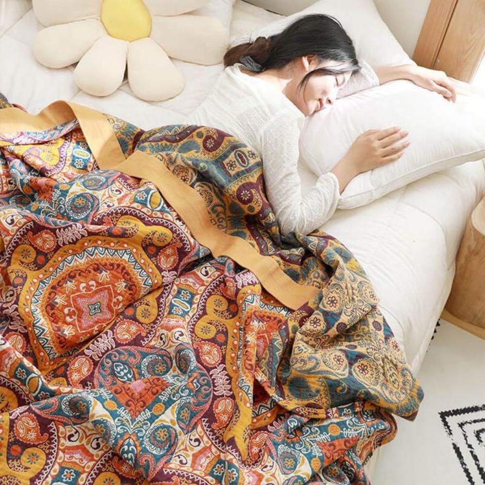 Blanket Reversible Cooling Cotton Machine Washable - Image 3