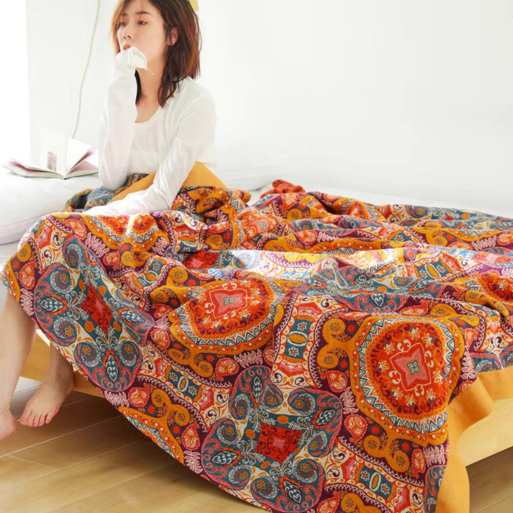 Blanket Reversible Cooling Cotton Machine Washable - Image 7