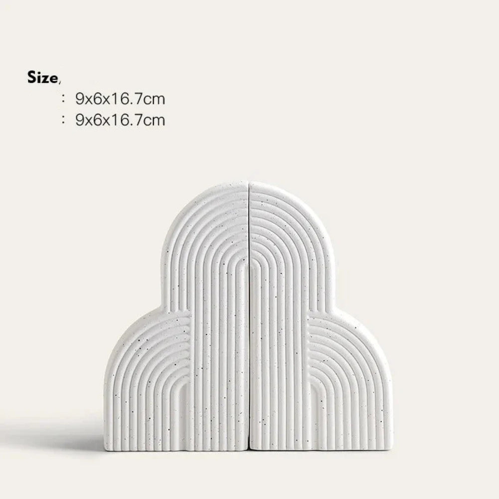 Bookends Ceramic Cloud Shaped Nordic Set of 2 - Image 4