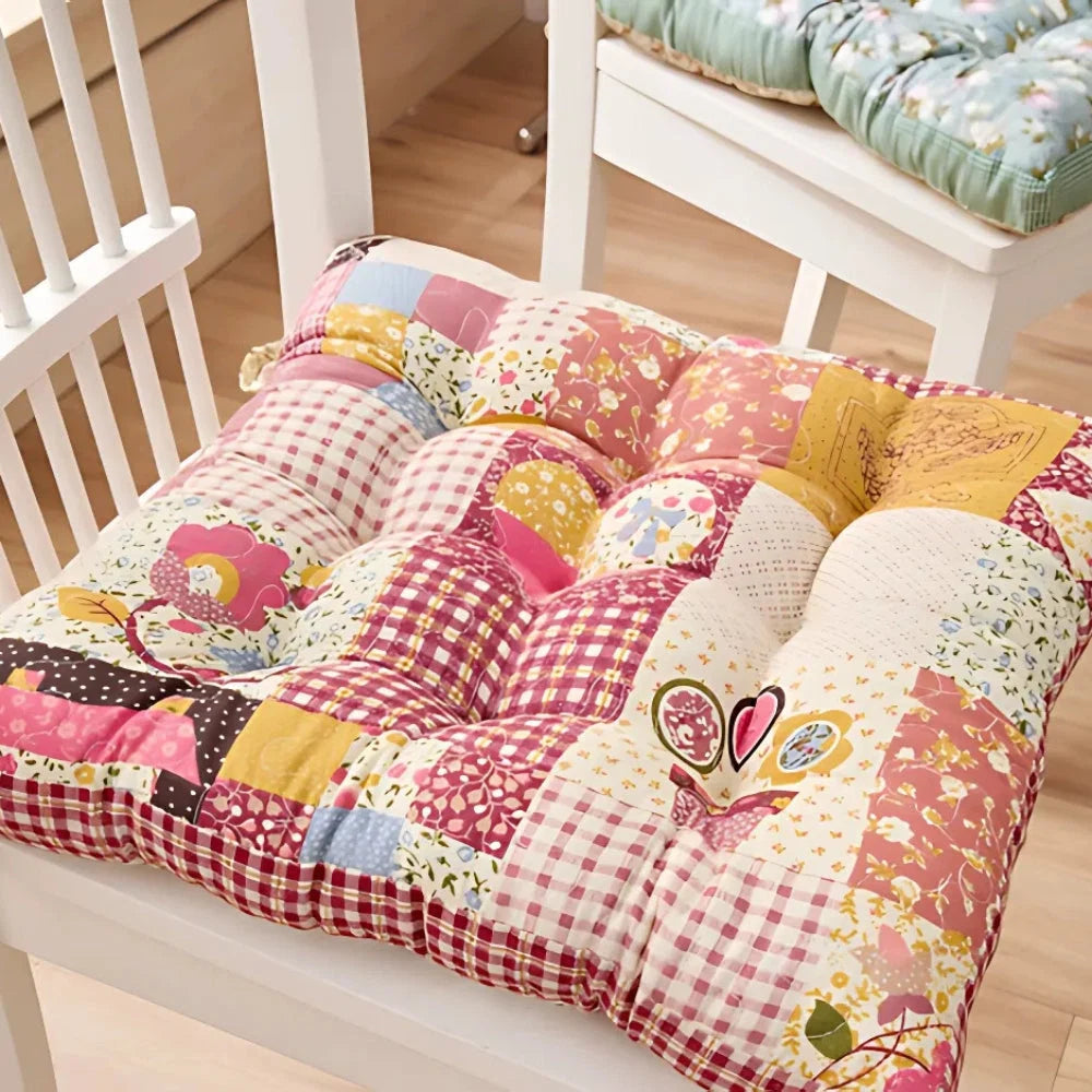 Chair Seat Cushion 2.5-Inch Thick Microfiber Blend Non-Slip Ties - Image 2