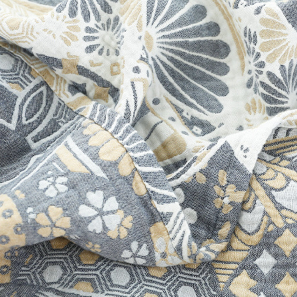 Cotton Blanket Four-Layer Gauze Breathable & Machine Washable - Image 4