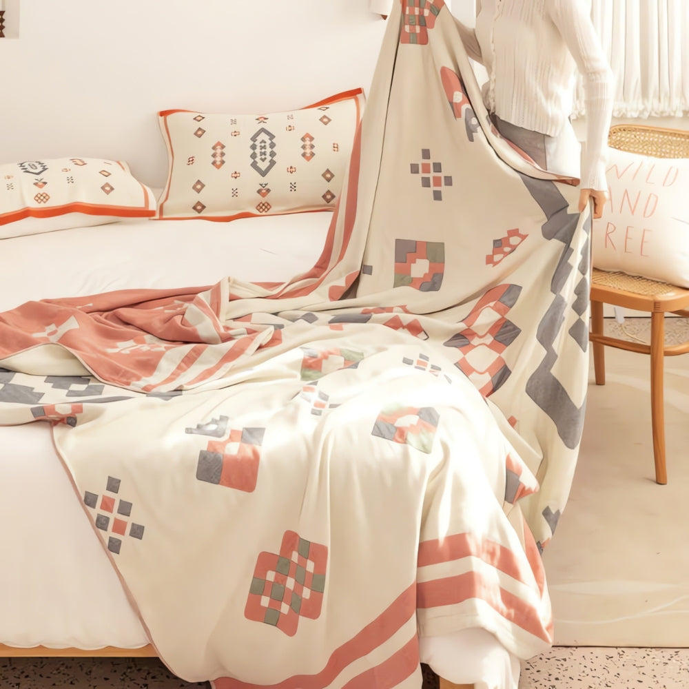 Cotton Blanket Four-Layer Gauze Lightweight Reversible - Image 6