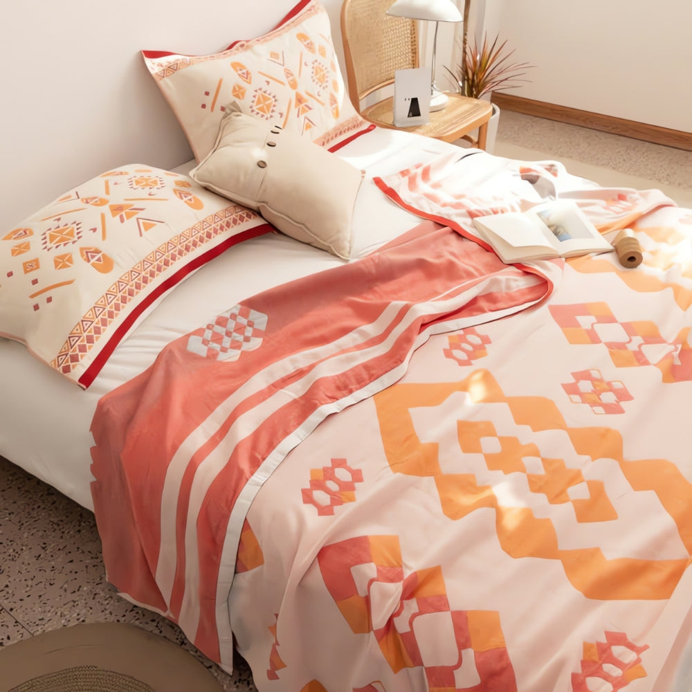 Cotton Blanket Four-Layer Gauze Lightweight Reversible - Image 8