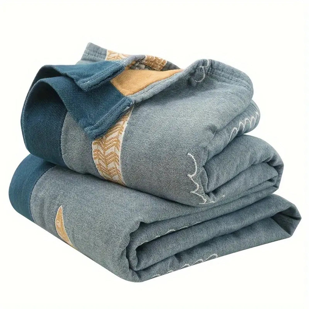 Cotton Gauze Blanket Breathable Jacquard Machine Washable - Image 8