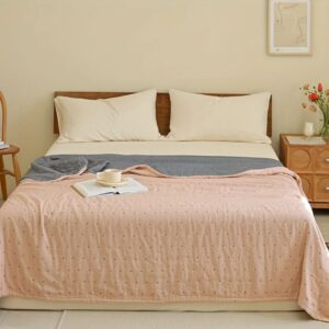 Cotton Gauze Throw Lightweight Breathable Reversible