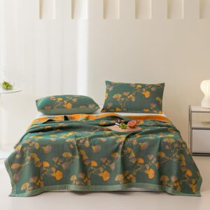 Coverlet Reversible Jacquard Floral Cotton Blend