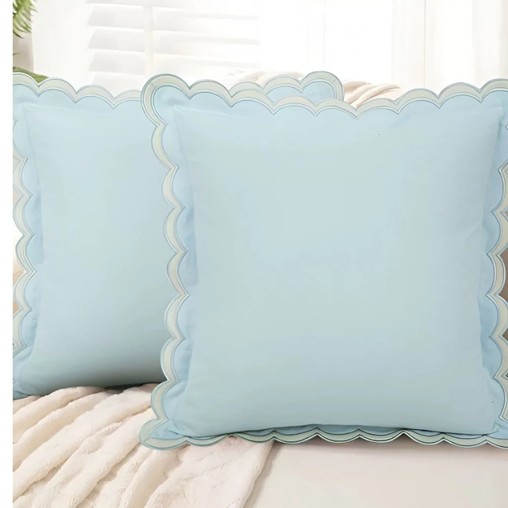Cushion Cover Wave Edge Pure Cotton Machine Washable - Image 5