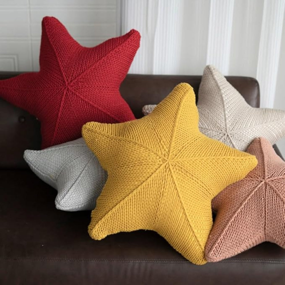 Cushion Hand-Knitted Starfish 20 Inch Machine Washable - Image 2