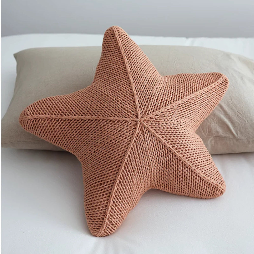 Cushion Hand-Knitted Starfish 20 Inch Machine Washable - Image 4
