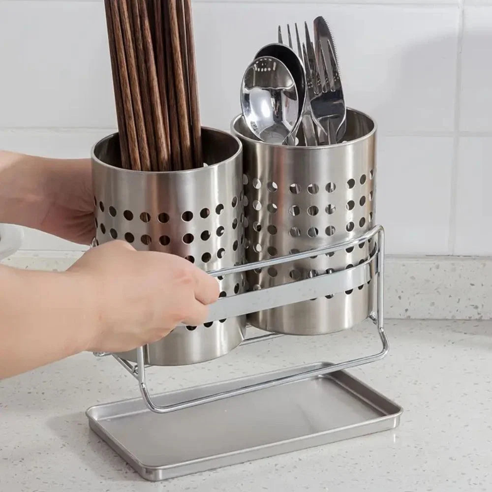 Cutlery Organizer Stainless Steel Drain Tray - Image 8
