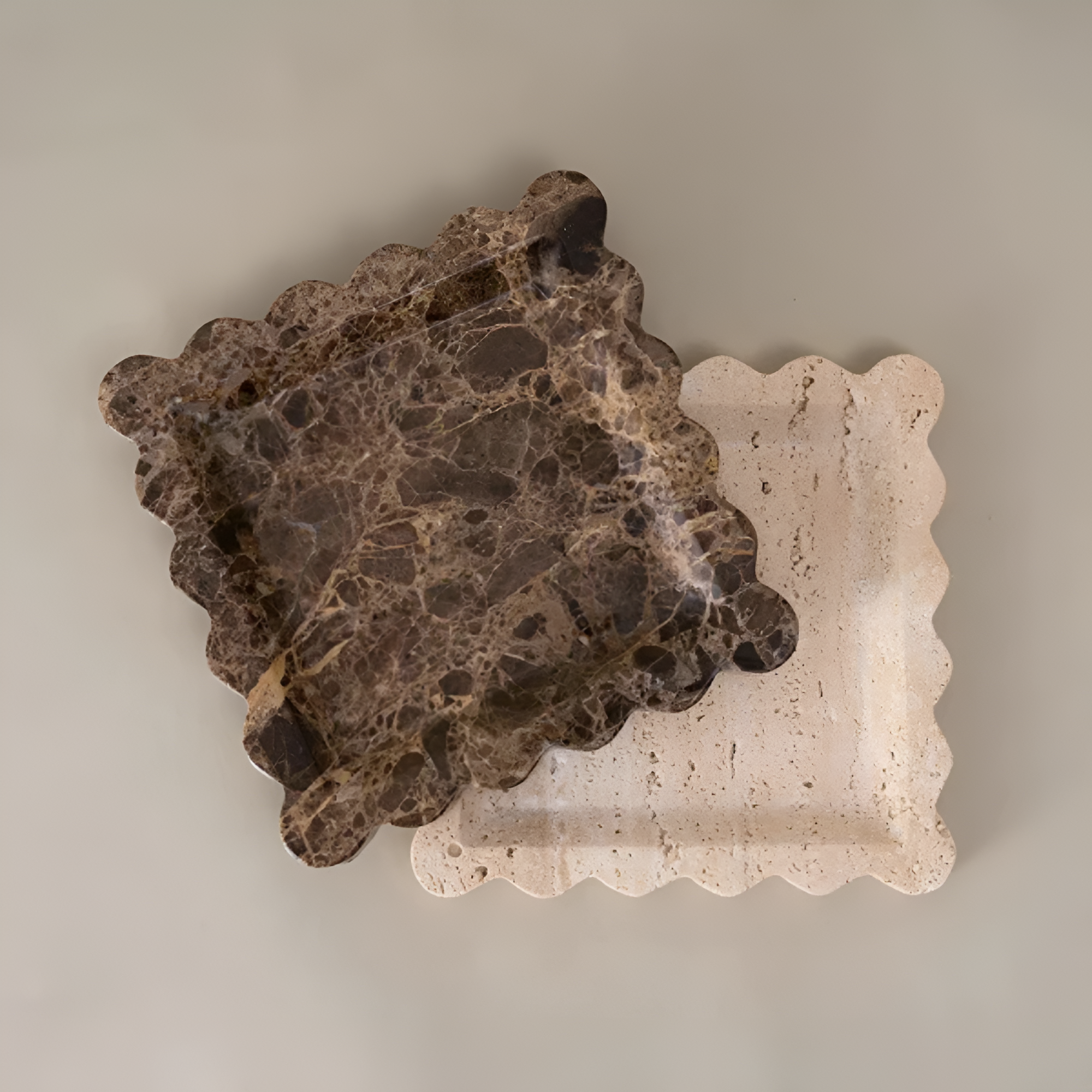 Jewelry Tray Handcrafted Scalloped Marble - Image 13
