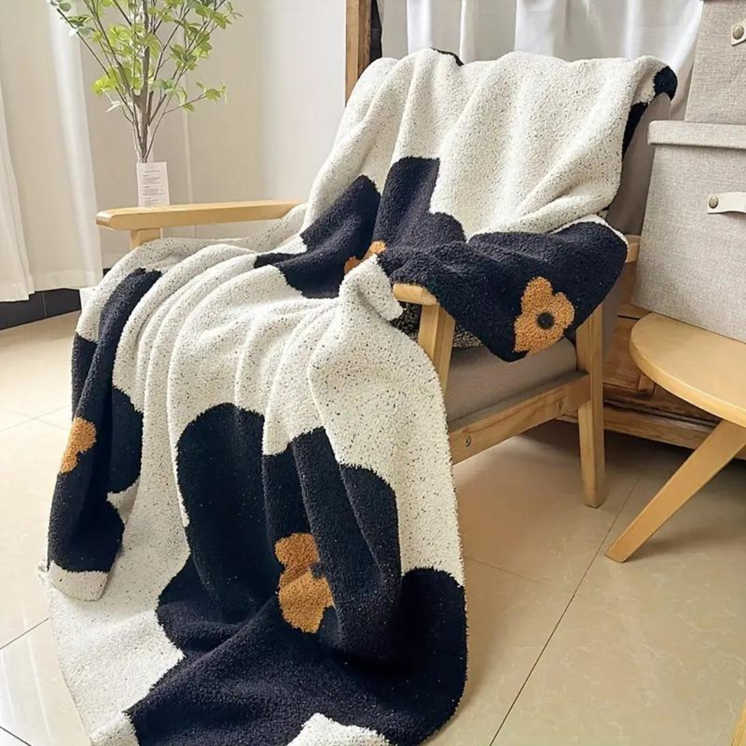 Knitted Blanket Floral Pattern All-Season & Breathable - Image 3