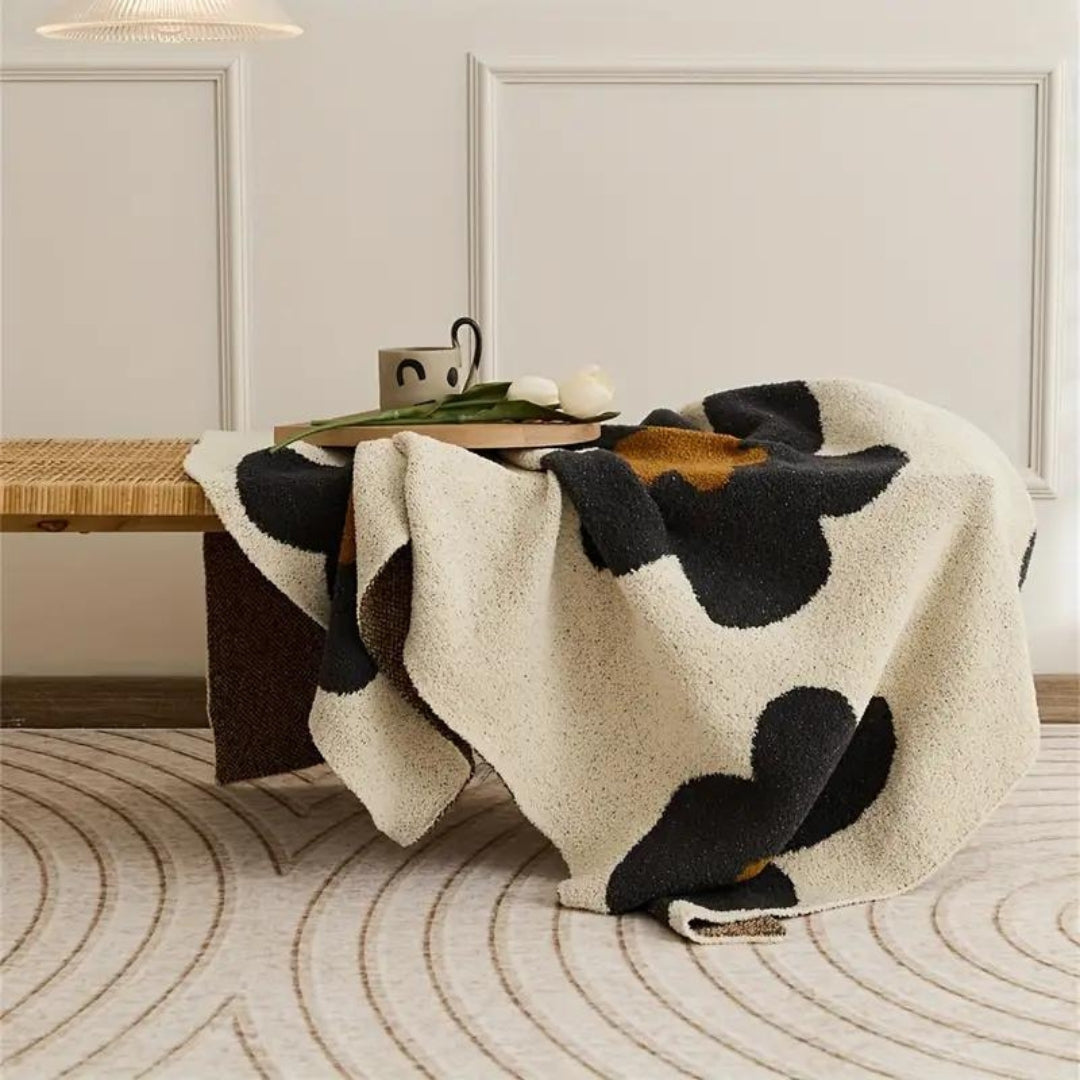 Knitted Blanket Floral Pattern All-Season & Breathable - Image 4