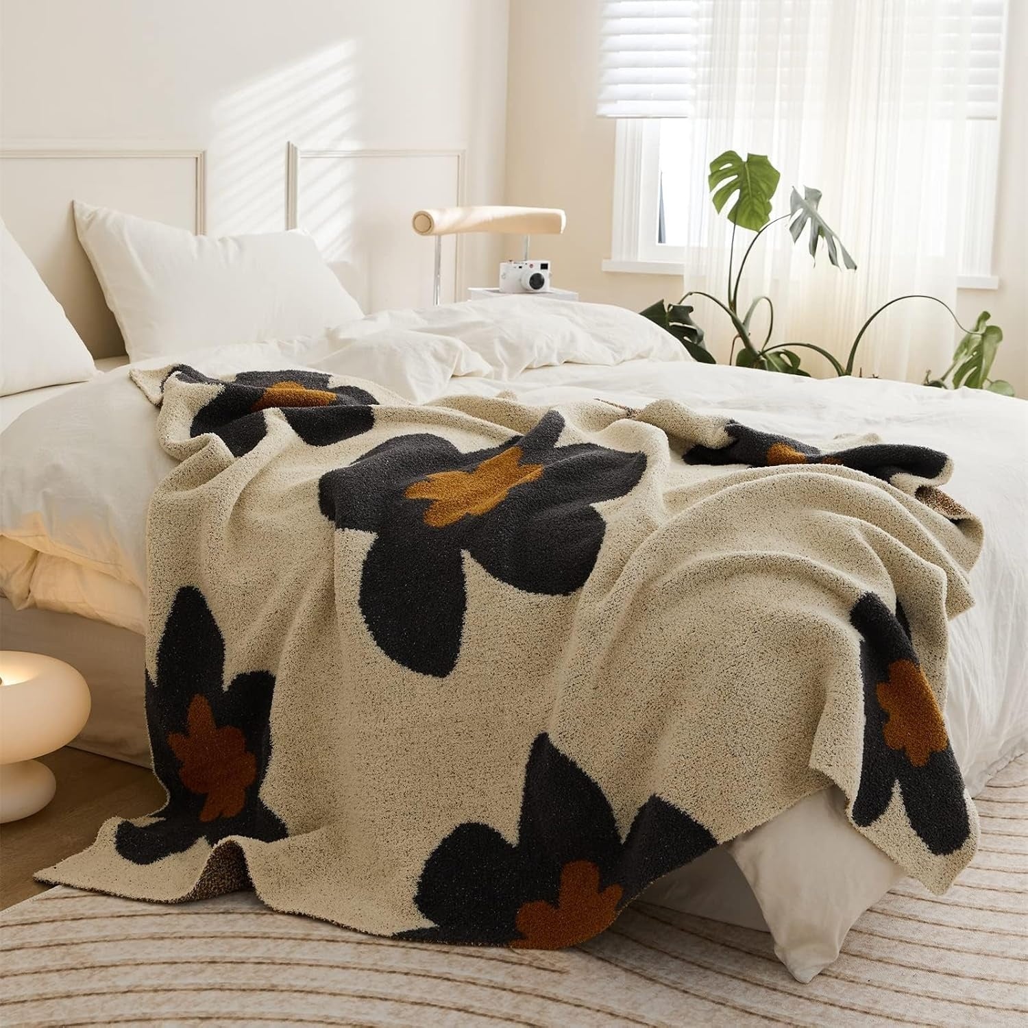 Knitted Blanket Floral Pattern All-Season & Breathable - Image 5