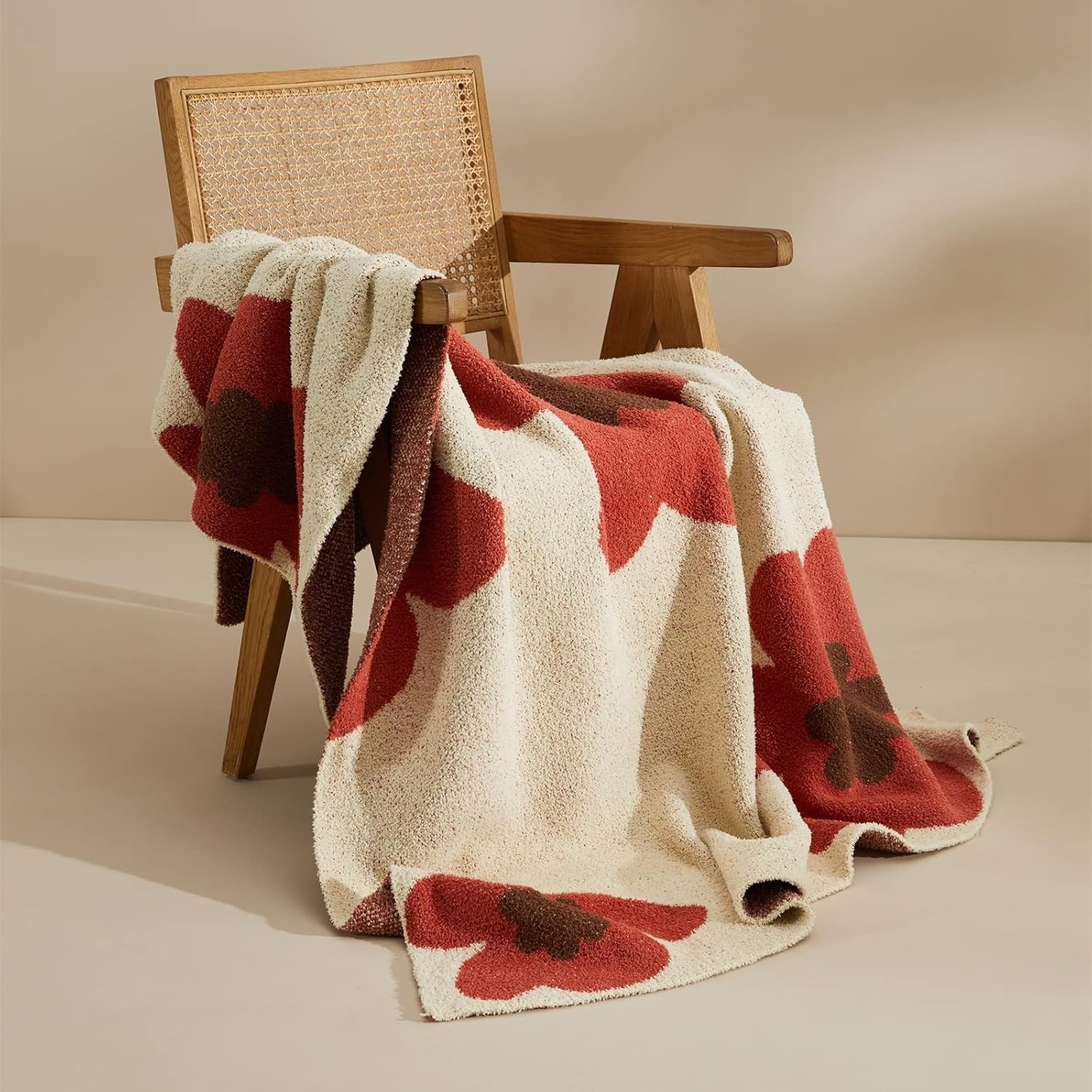Knitted Blanket Floral Pattern All-Season & Breathable - Image 6