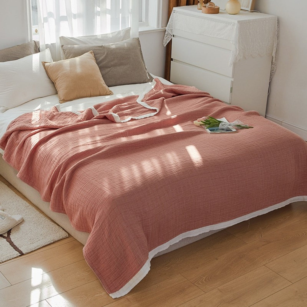 Muslin Cotton Blanket Six-Layer Breathable & Machine Washable - Image 4