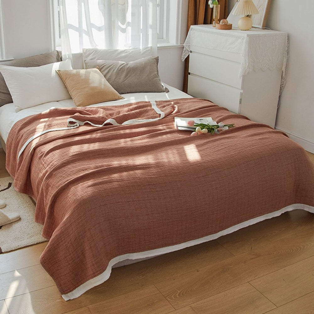 Muslin Cotton Blanket Six-Layer Breathable & Machine Washable - Image 5