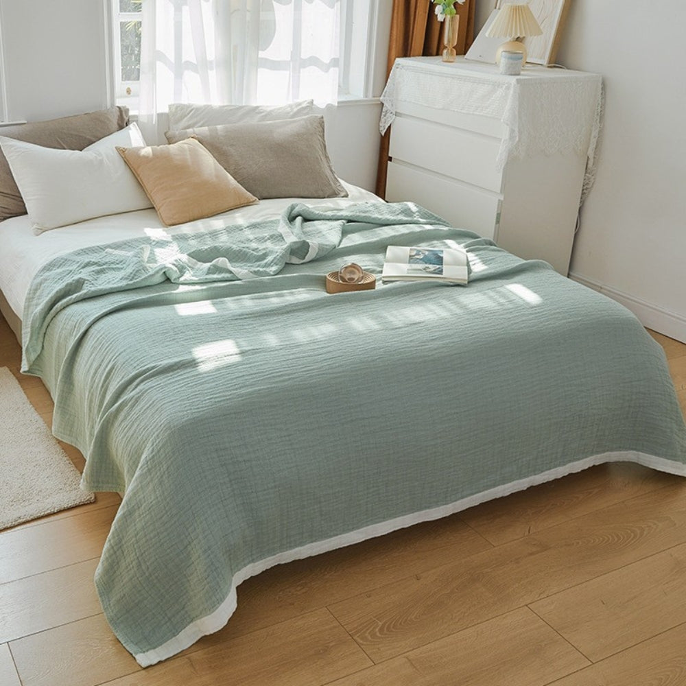 Muslin Cotton Blanket Six-Layer Breathable & Machine Washable - Image 6